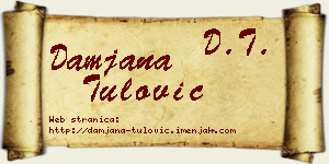 Damjana Tulović vizit kartica